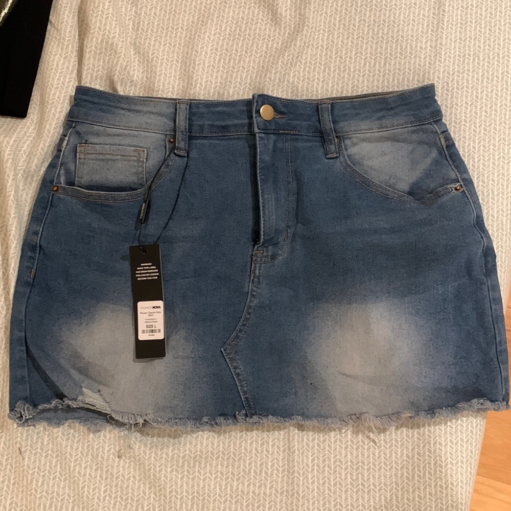 Denim mini skirt